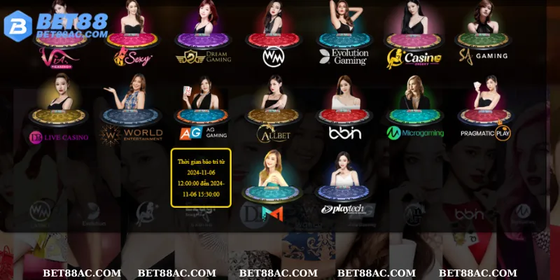 Thế mạnh của BET88 là casino